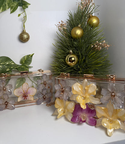Acrylic Floral Handbag