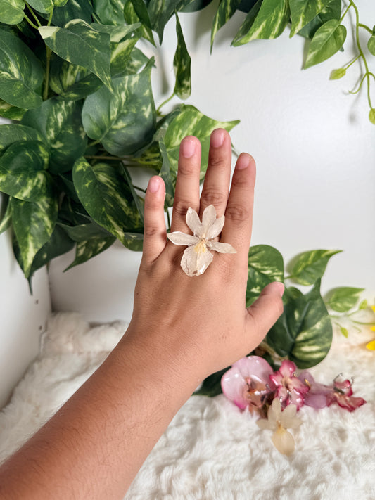 Ivory Star Orchid Ring