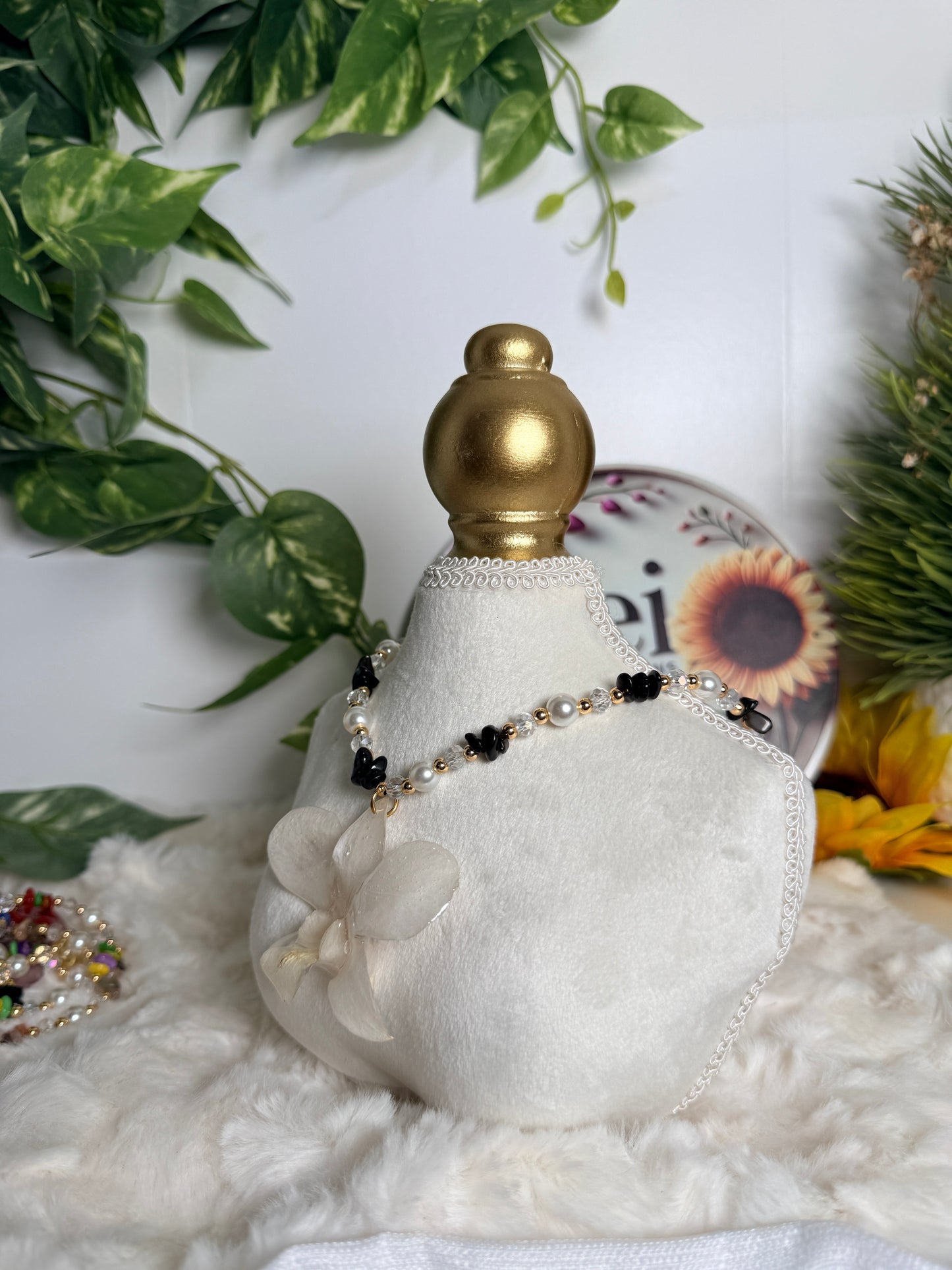 Ivory Whisper Orchid Necklace