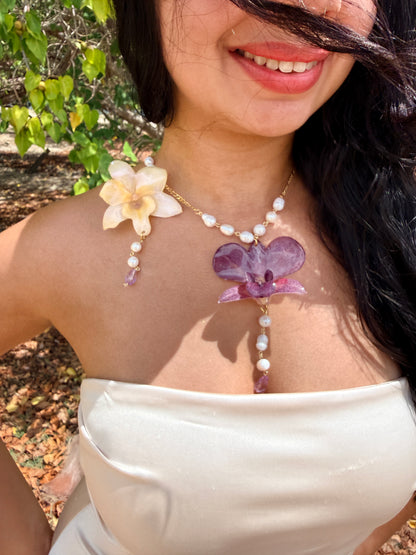 Dendrobium Duo Drop Necklace