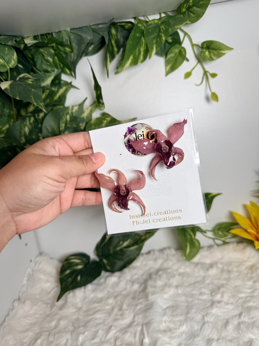 Wild Orchid Whisper” Stud Earrings