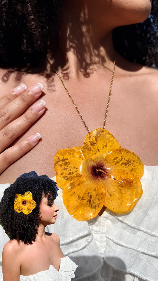 Eternal Bloom — Exotic Poppy Convertible Necklace & Hair Pin No .03