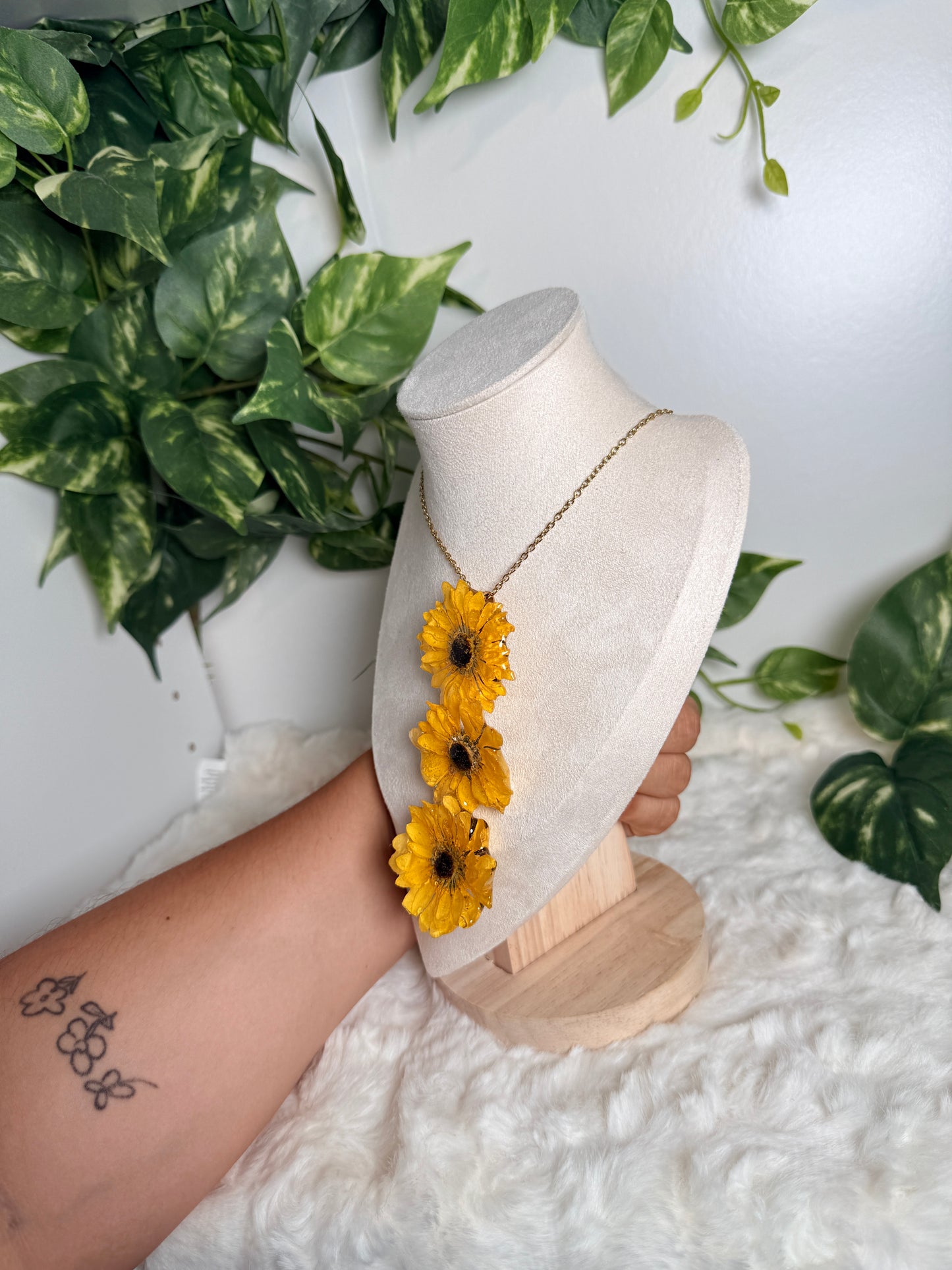 Sunflower Cascade Necklace