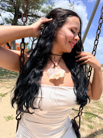 Ivory Dendrobium Statement Choker