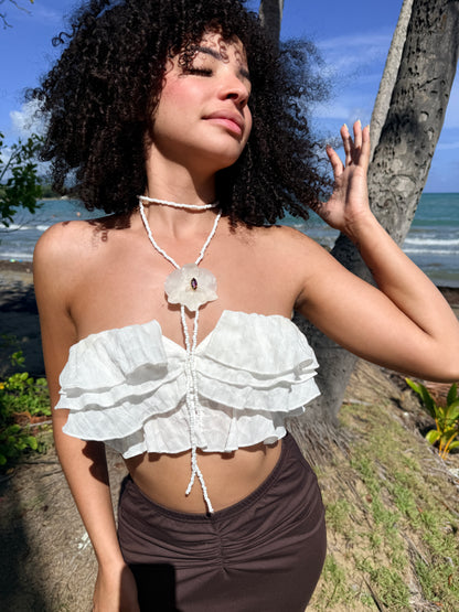 Eternal White Orchid Necklace