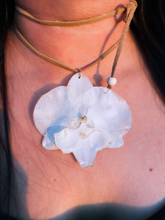 White Orchid Choker