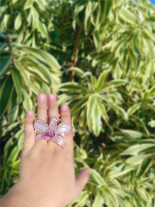 Purple Dendrobium ring
