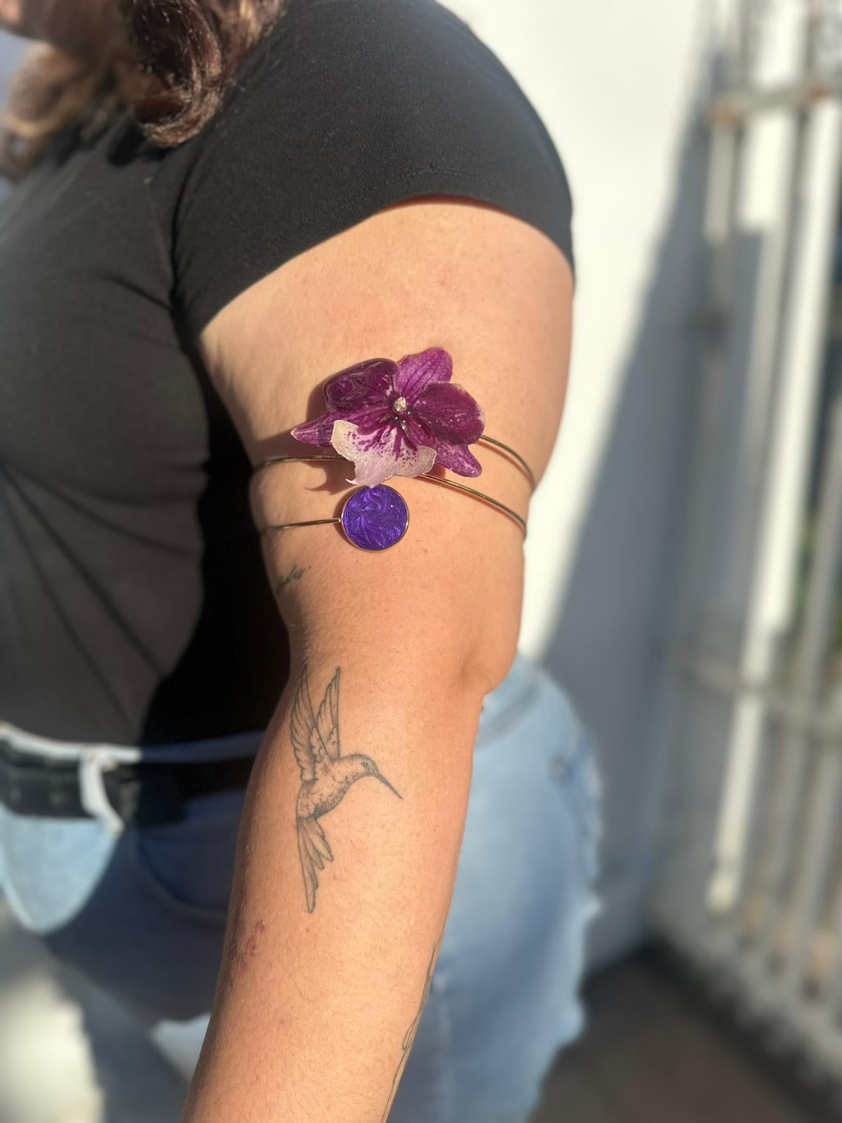 XL Purple orchid arm cuff (Plus size)