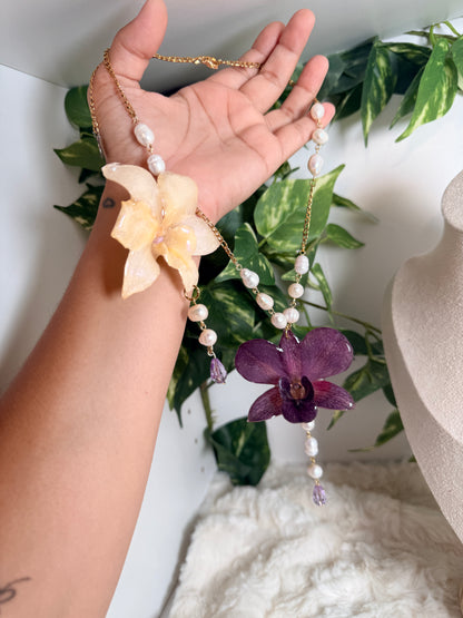 Dendrobium Duo Drop Necklace