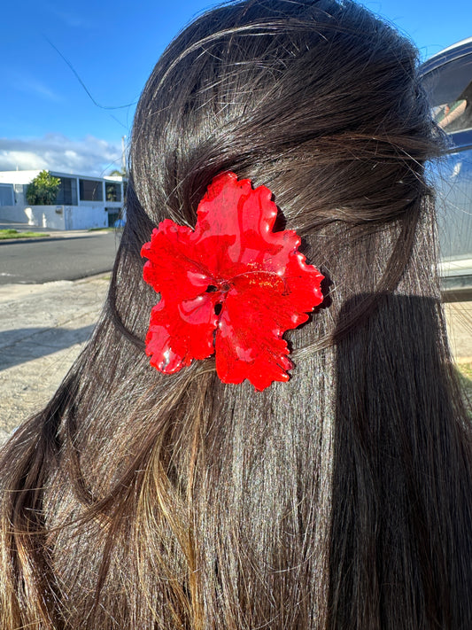 Amapola hair clip(Hibiscus) 🌺
