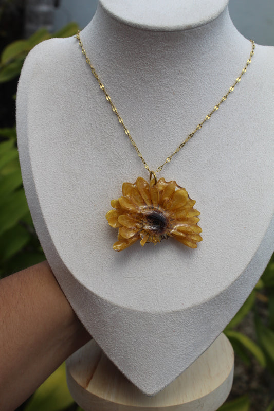 Sunflower necklace