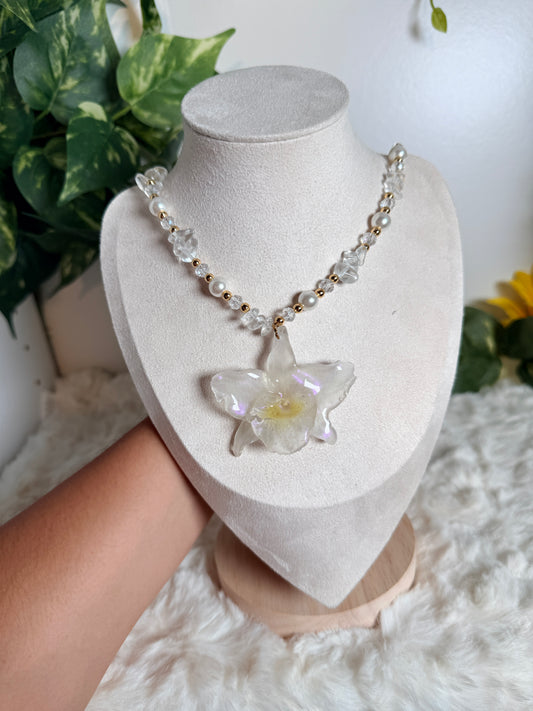 Moonveil Orchid Necklace