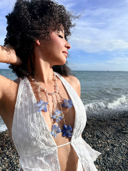 Delphinium Cascade Necklace