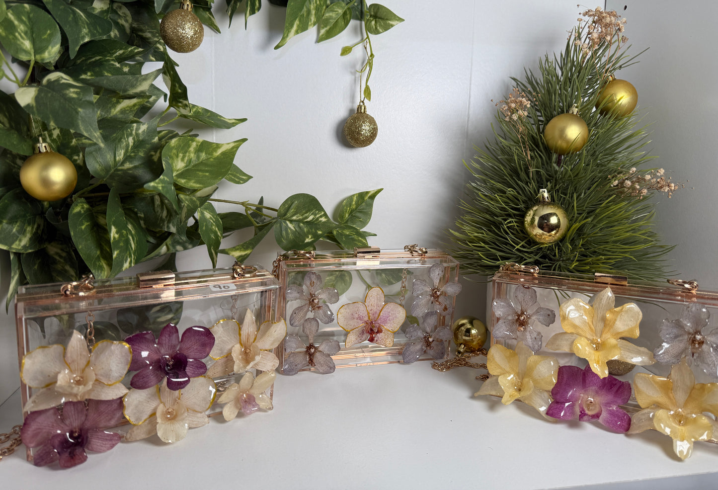 Acrylic Floral Handbag