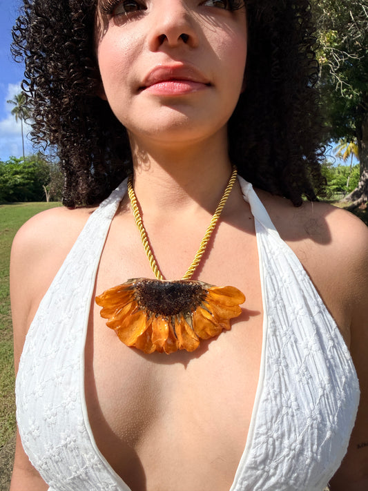 Golden Sun Statement Necklace