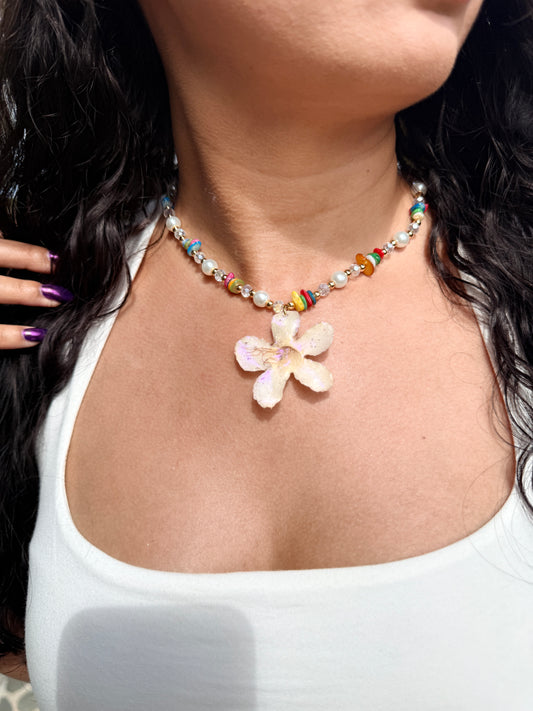 Rainbow Pearl Garden Necklace
