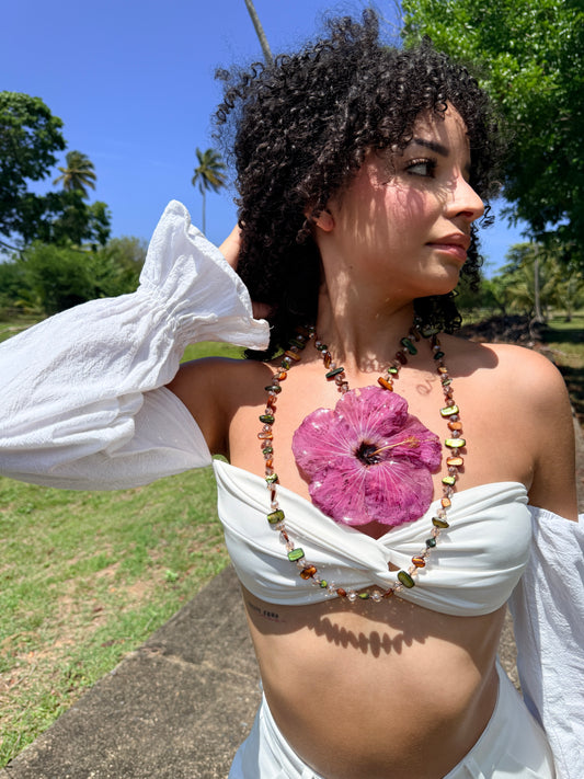 Wild Berry Poppy 2-in-1 Necklace & Hair Clip