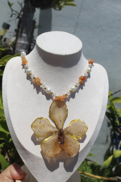 Orchid Vanda Fairy necklace