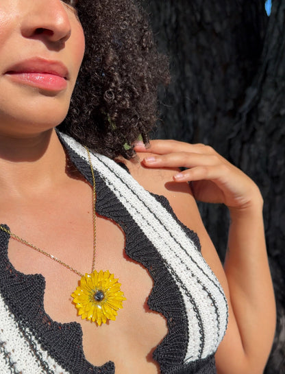 Floral Charm Duo Necklace Set