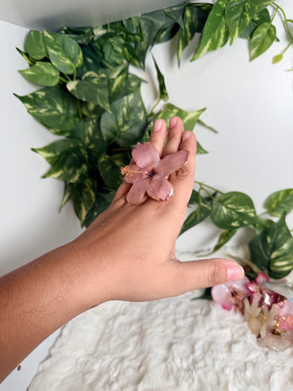 Dusty Rose Exotic Poppy Ring