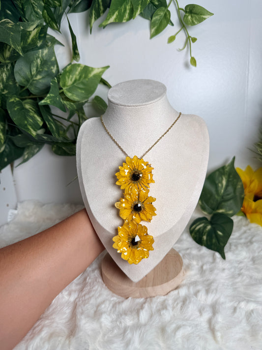 Sunflower Cascade Necklace