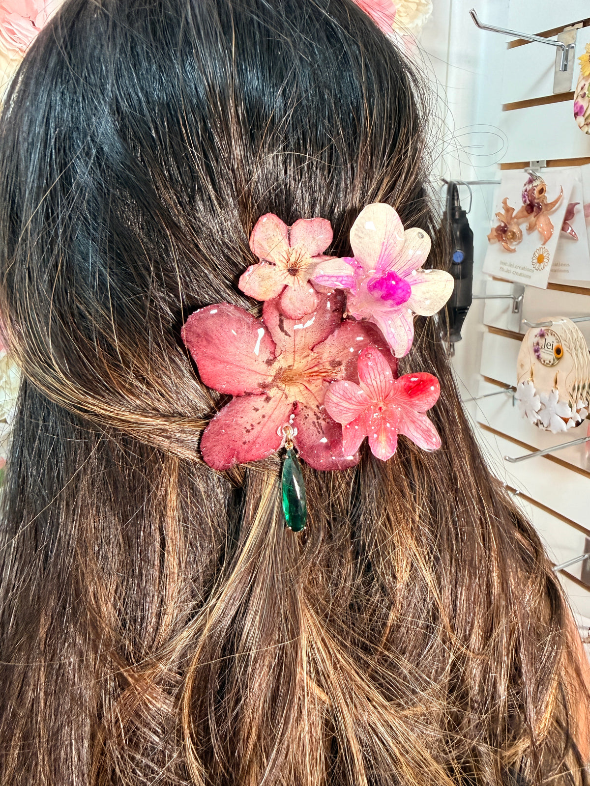 Rosé Orchid Garden Hair Clip