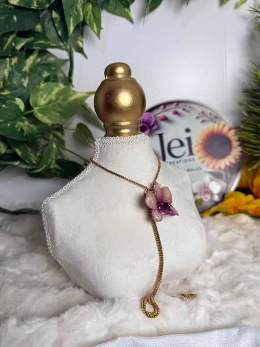 Rosé Bloom Lariat Necklace