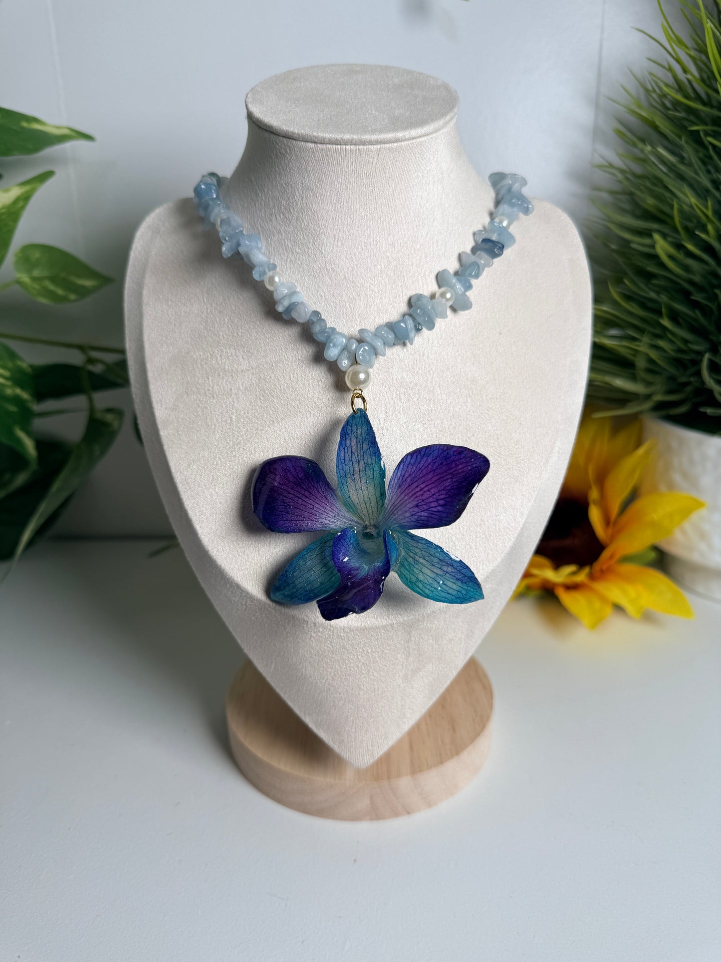 Blue Orchid Choker
