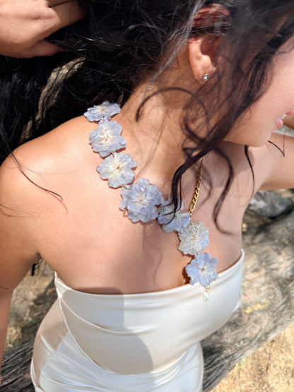Delphinium Cascade Necklace