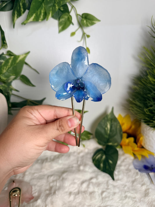 Ocean Whisper Orchid Hair Fork