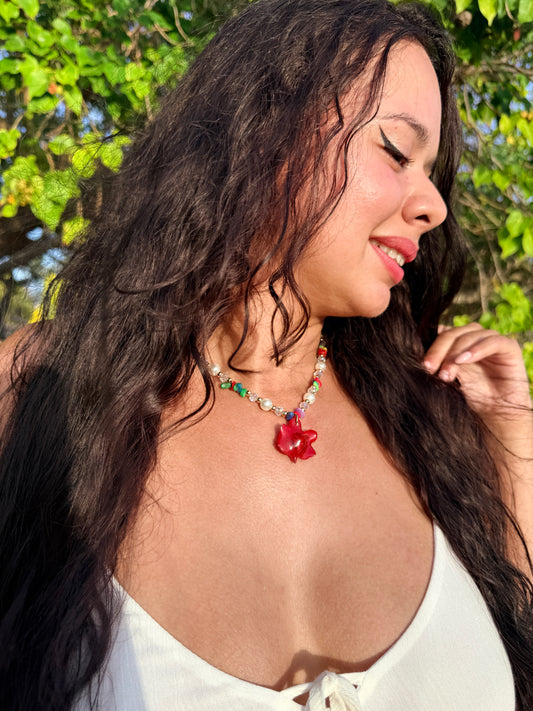 Crimson red Echo Necklace