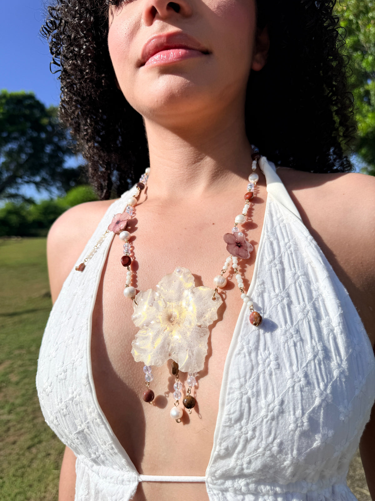 Desert Rose Ivory Statement Necklace