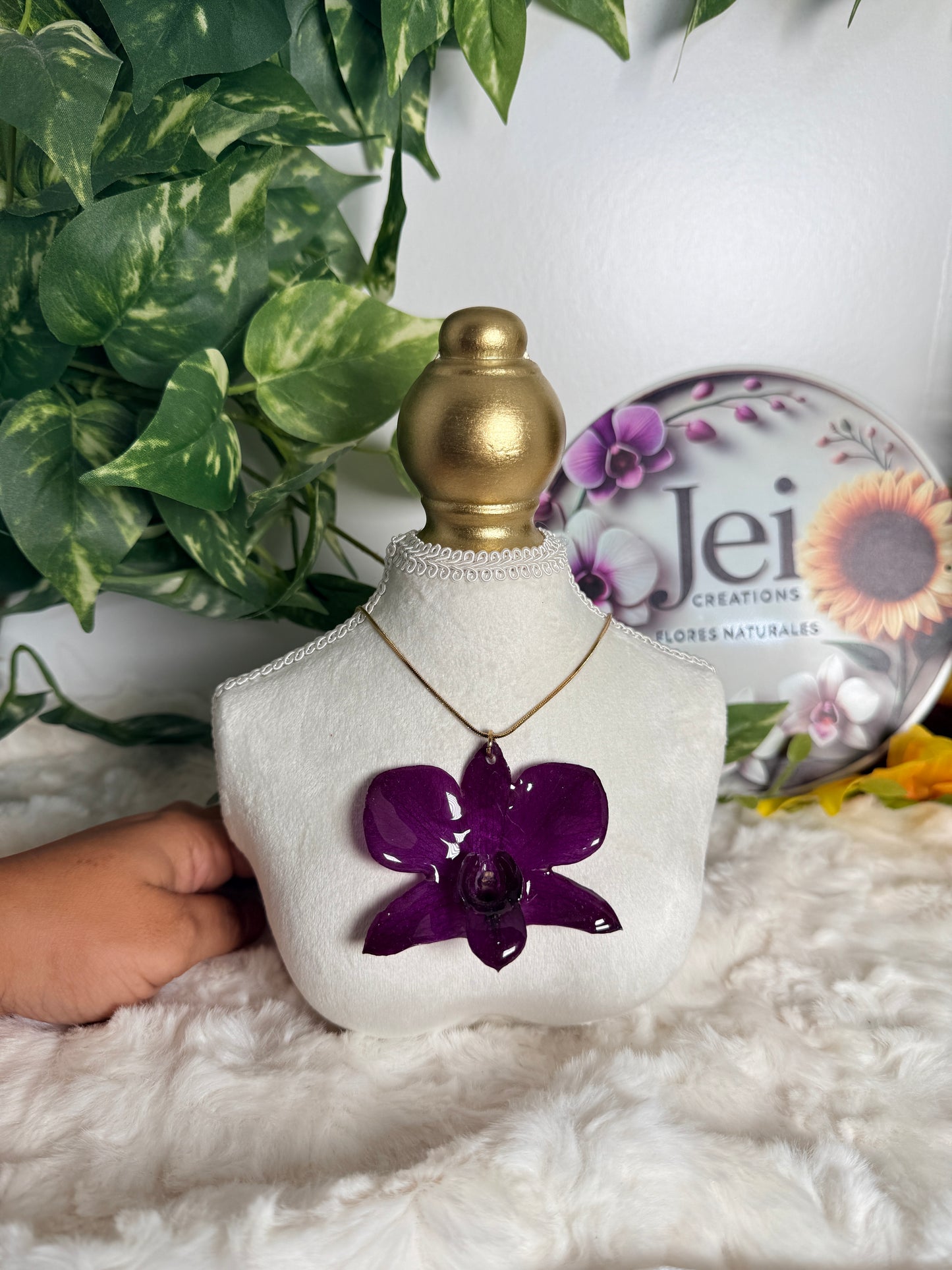 Royal Velvet Dendrobium Necklace
