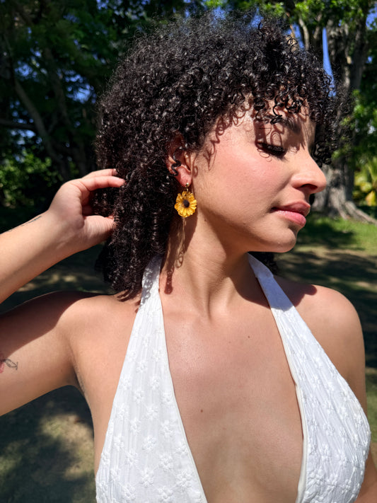 Extra mini sunflower earring