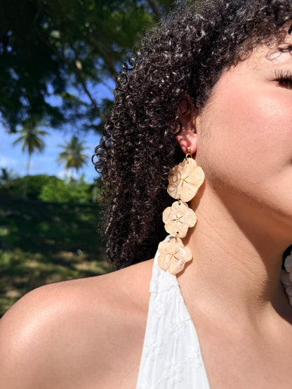 Ivory Coast Flower Earrings