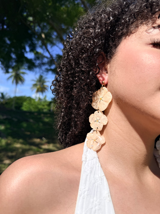 Ivory Coast Flower Earrings