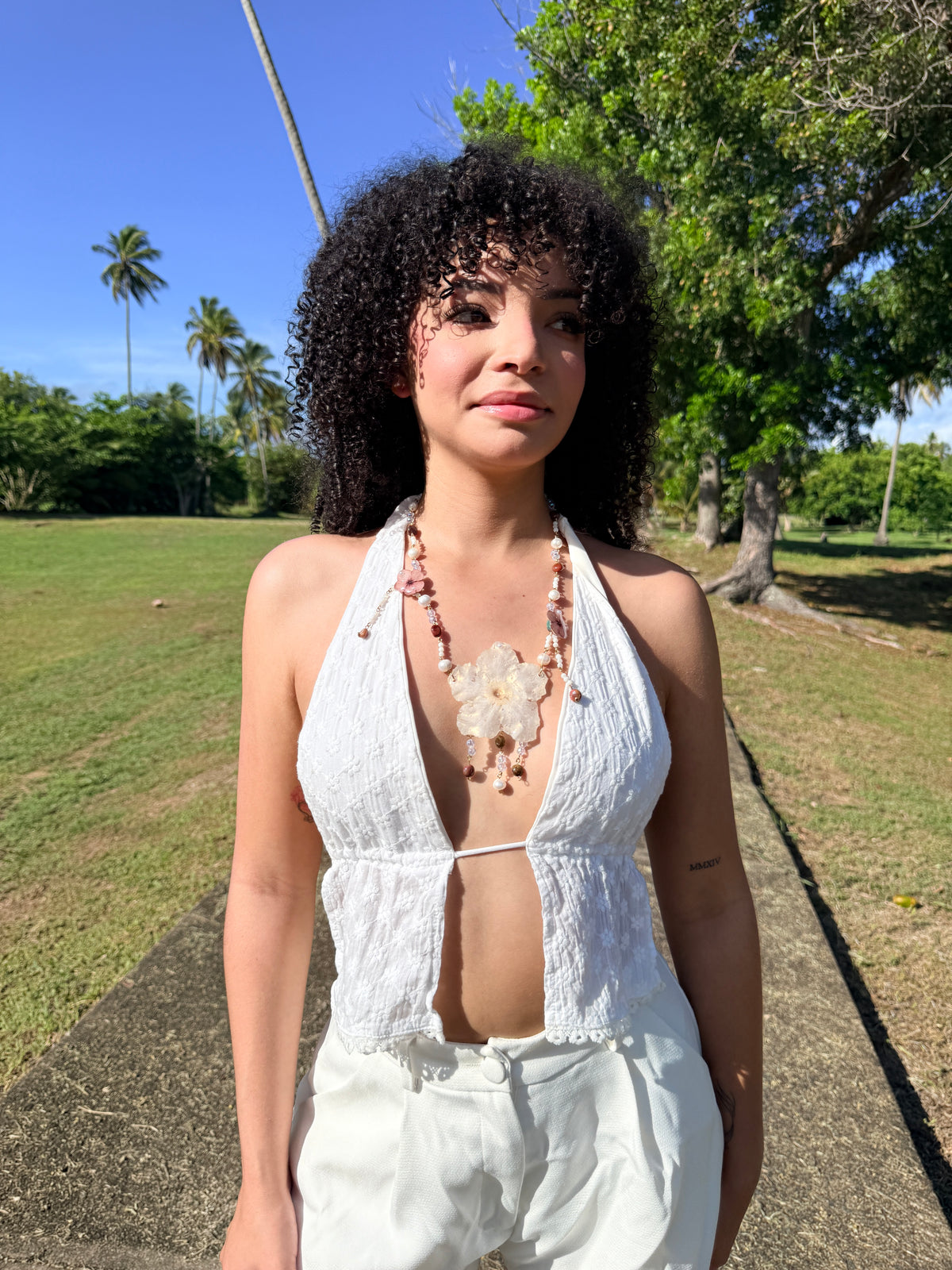 Desert Rose Ivory Statement Necklace