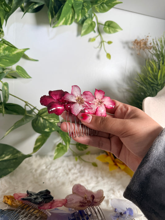 Desert Rose Garden Hair Comb
