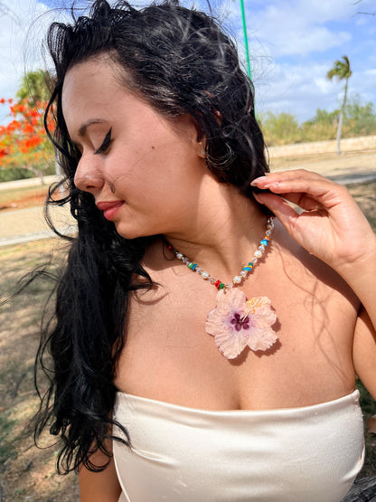 Tropical Hibiscus Necklace