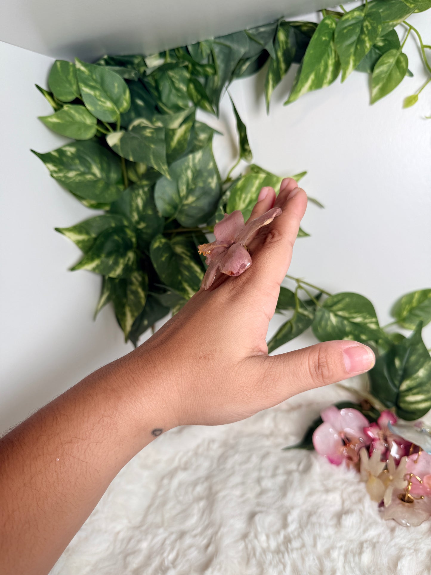 Dusty Rose Exotic Poppy Ring