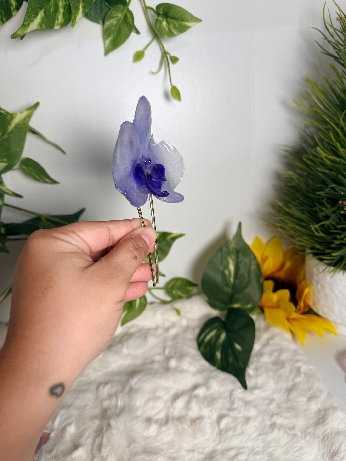 Lavender Mist Orchid Hair Fork