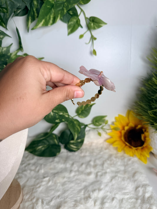 Rosy Glow – Orchid Cuff Bracelet