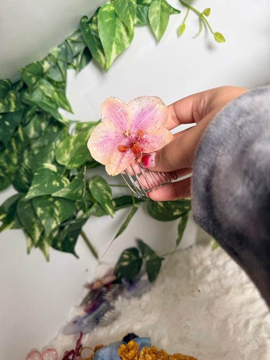 Blush Petal Orchid Hair Comb