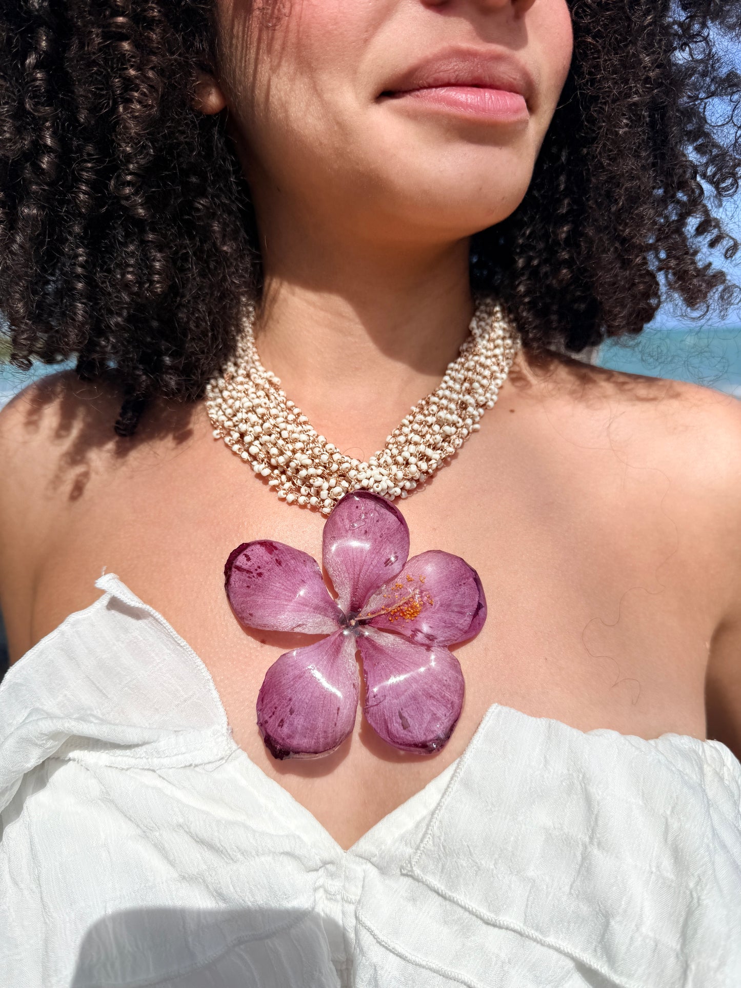 Blush Poppy Statement Necklace
