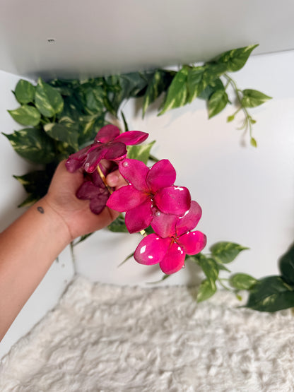 Fuchsia Plumeria Crown