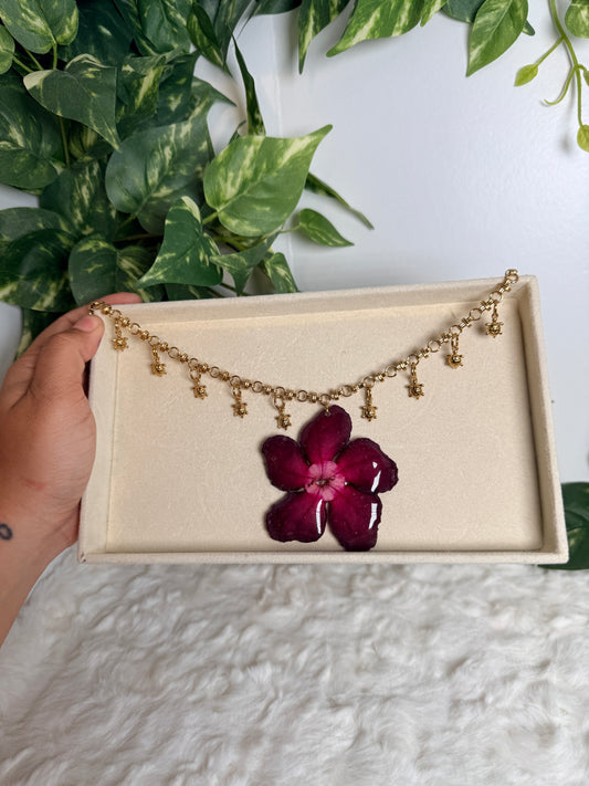 Desert Rose charm necklace