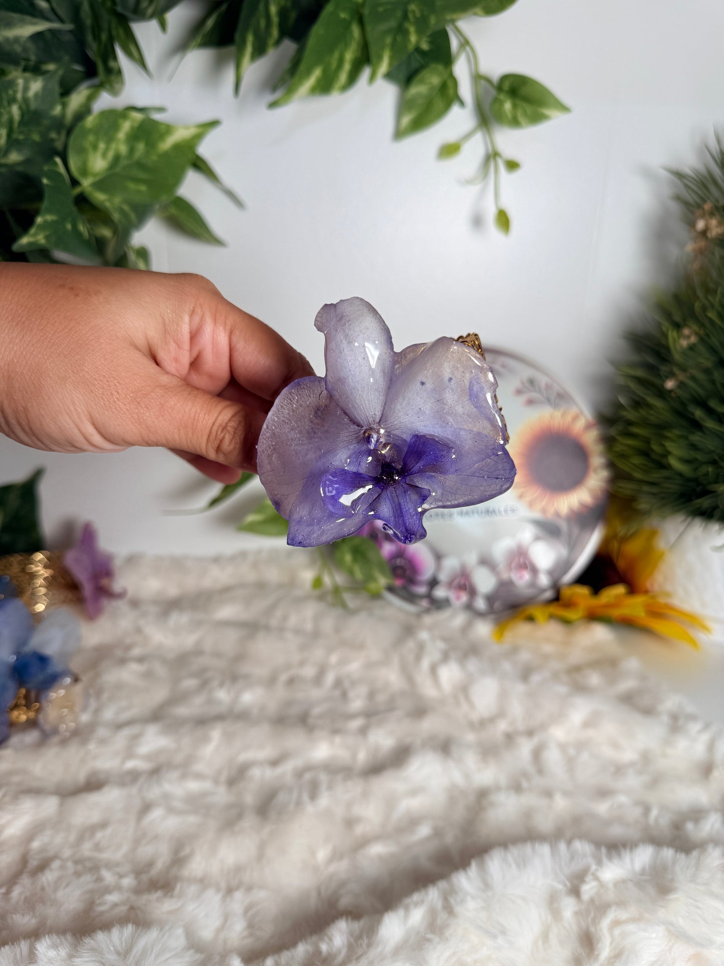 Twilight Bloom Phalaenopsis Cuff Bracelet