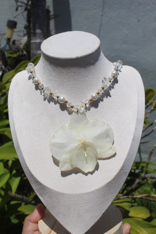 White Phalaenopsis Fairy necklace