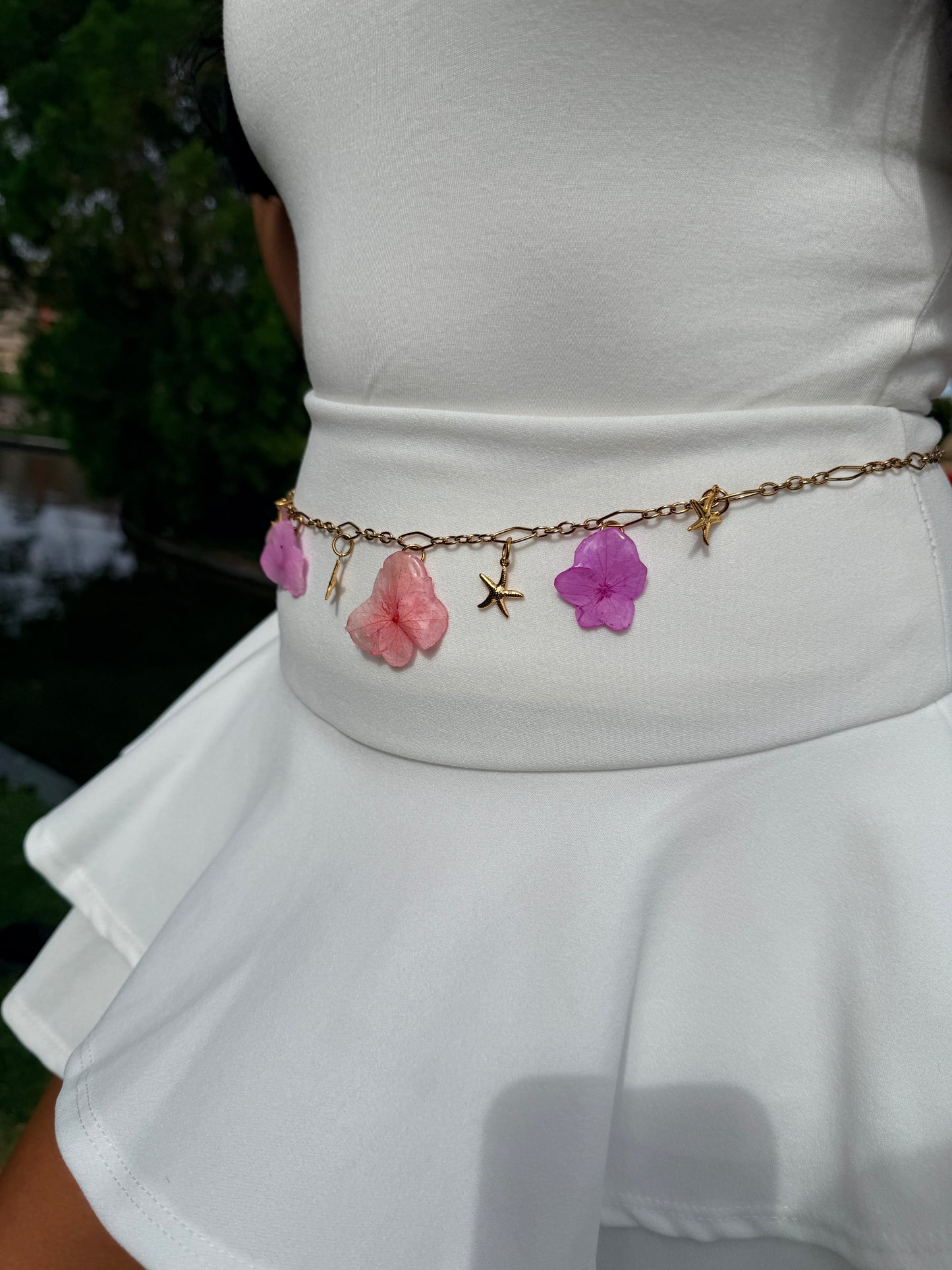 Hydrangea Shore | 2-in-1 Necklace & Waist Chain