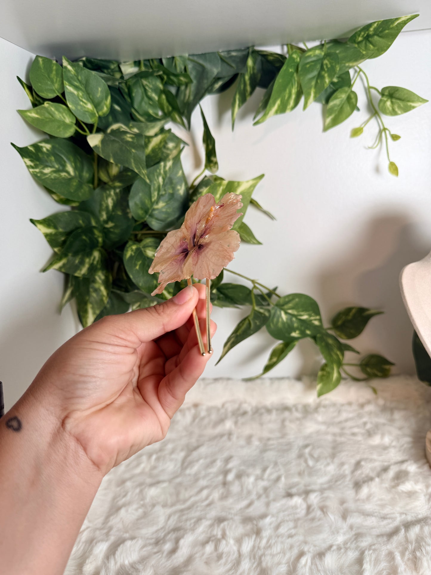 Blush Petals Hair Fork
